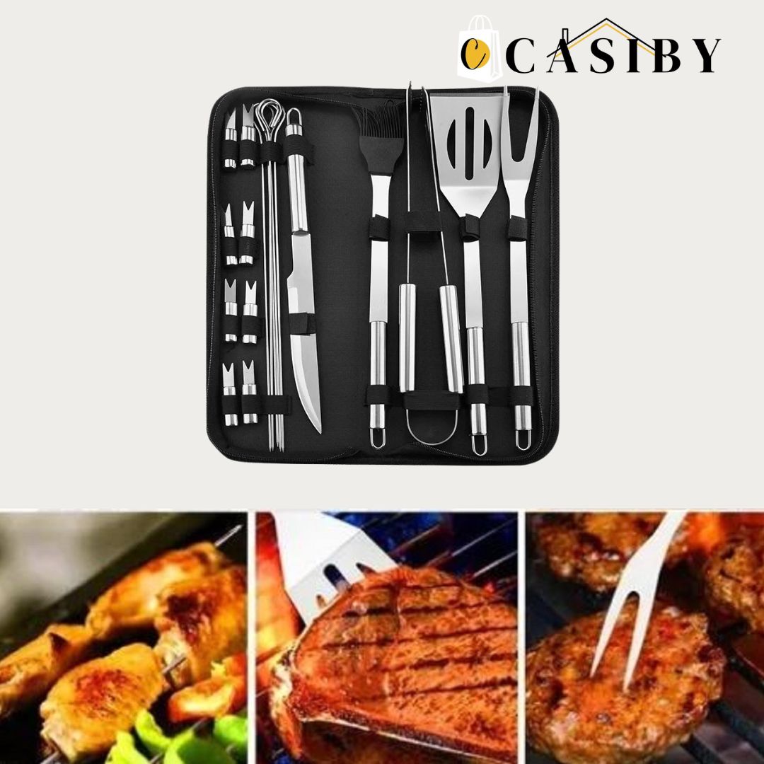 Máster Grill™ -Set Parrillero Utensilios 18 Piezas